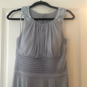 Beautiful, comfortable light gray gown in excellent condition.